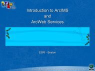 Introduction to ArcIMS and ArcWeb Services - Northeast Arc Users ...