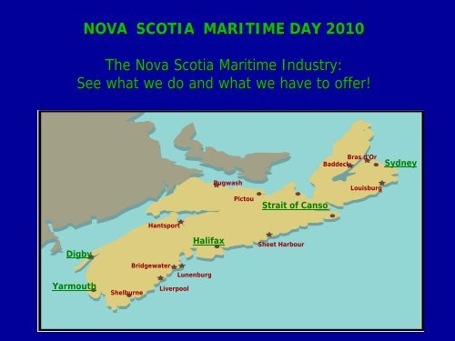The Nova Scotia Maritime Industry - The Shipping Federation of ...