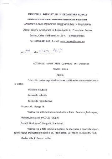 oficiul pentru Ameliorare si Reproductie in Zootehnie Brasov - anarz
