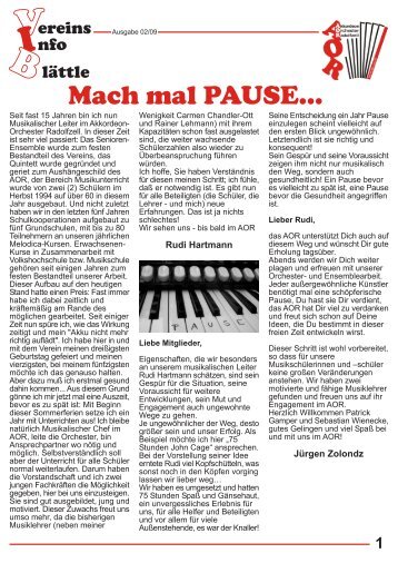 Ausgabe 02/2009 - Akkordeon Orchester Radolfzell