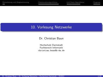 10. Vorlesung Netzwerke