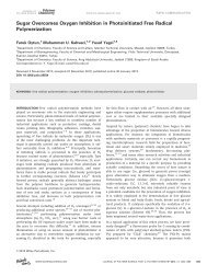 Sugar overcomes oxygen inhibition in photoinitiated free radical ...