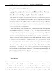 Asymptotic Analyses for Atmospheric Flows and ... - FU Berlin, FB MI