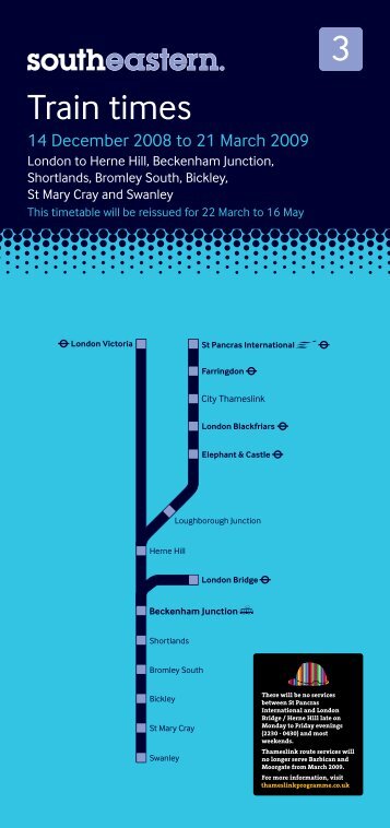 3 Train times - 3rd West Wickham Scout Group