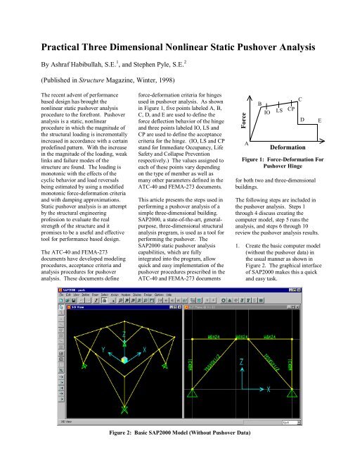 Practical Three Dimensional Nonlinear Static Pushover Analysis