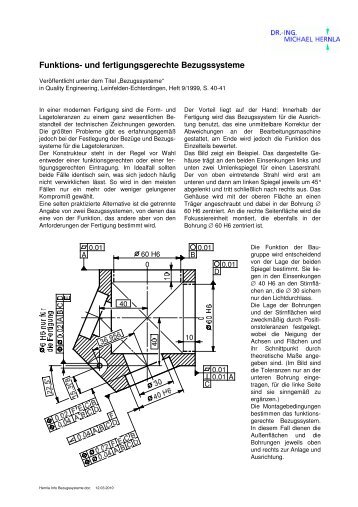 Funktions- und fertigungsgerechte Bezugssysteme - Dr-hernla.de