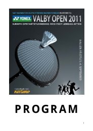 VIGTIG INFO Om Yonex Valby Open (i Lyngby) - Sankt AnnÃ¦ IF