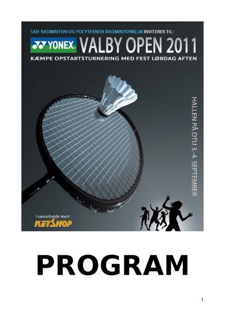 VIGTIG INFO Om Yonex Valby Open (i Lyngby) - Sankt AnnÃ¦ IF