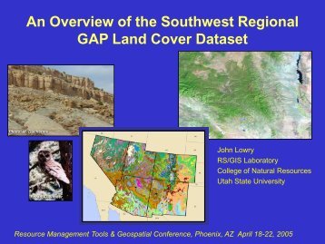 An Overview of the Southwest Regional GAP Land Cover Dataset.