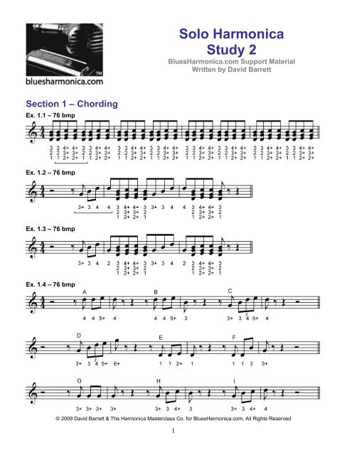 Solo Harmonica Study 2 - Blues Harmonica