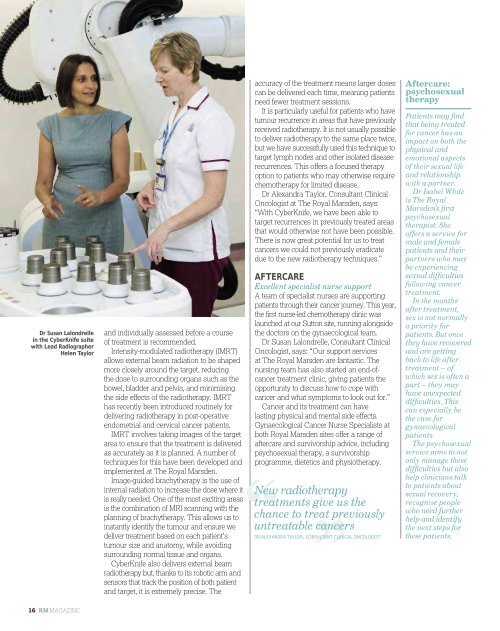 RM Magazine - autumn 2012 - The Royal Marsden