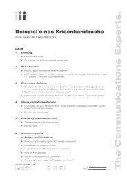 Beispiel Krisenhandbuch MÃ¶bel-DetailhÃ¤ndler - comexperts AG