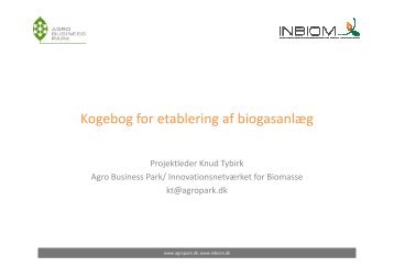 Kogebog for biogas - inbiom.dk