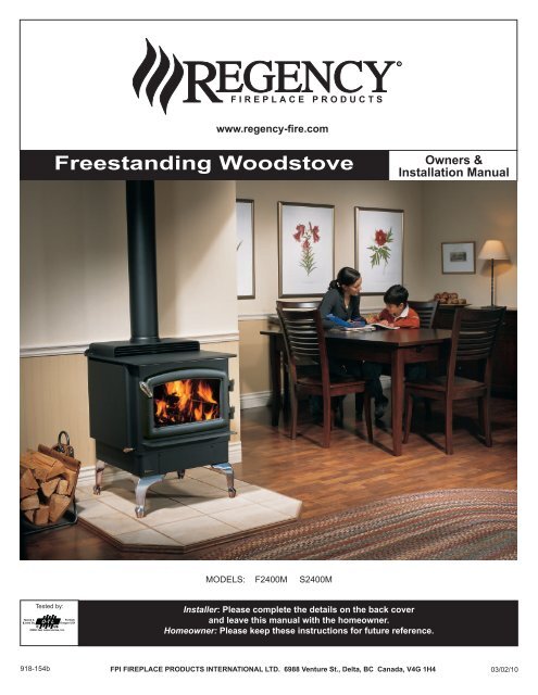 Freestanding Woodstove Regency Fireplace Products