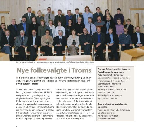 Troms fylkeskommunes Ã¥rsrapport 2003