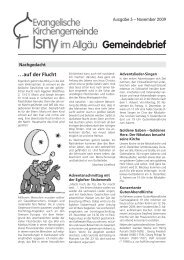 Gemeindebrief 2/2008 - Evangelische Kirchengemeinde Isny im ...