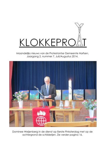 Maandelijks nieuws van de Protestantse Gemeente ... - Harfsen.nl