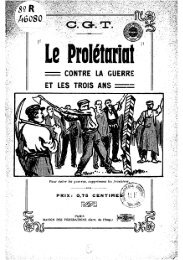 Le prolétariat contre la guerre et les trois ans - La Bataille socialiste