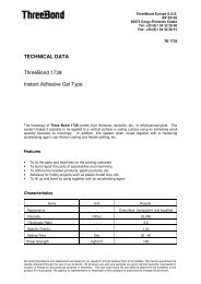 TECHNICAL DATA ThreeBond 1739 Instant Adhesive Gel Type