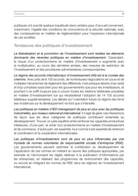 Rapport sur l'investissement dans le monde 2011 - unctad