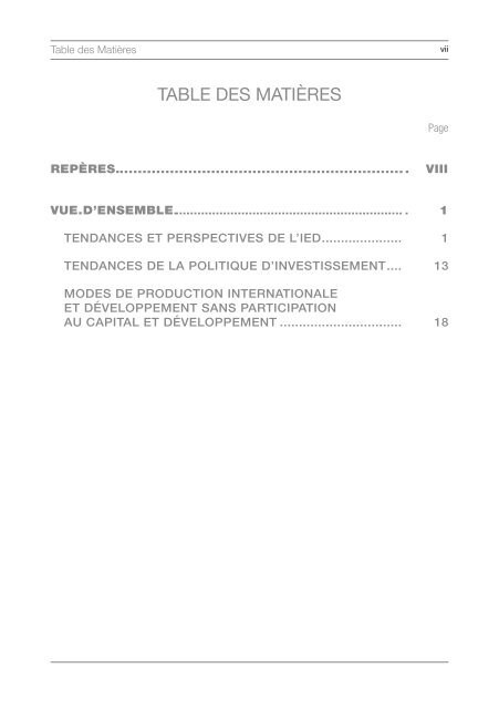 Rapport sur l'investissement dans le monde 2011 - unctad