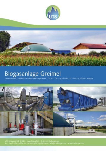 Biogasanlage Greimel - UTS Biogas