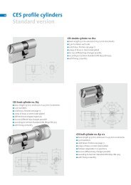 CES profile cylinders Standard version with reversible keys