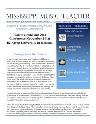 Summer 2012 - Mississippi Music Teachers Association
