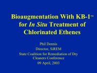 Bioaugmentation With KB-1â¢ for In Situ Treatment of Chlorinated ...