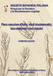 Flora vascolare d'Italia: studi biosistematici, taxa endemici e loci ...