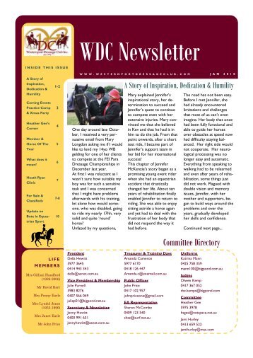 01 Jan News - the Westernport Dressage Club