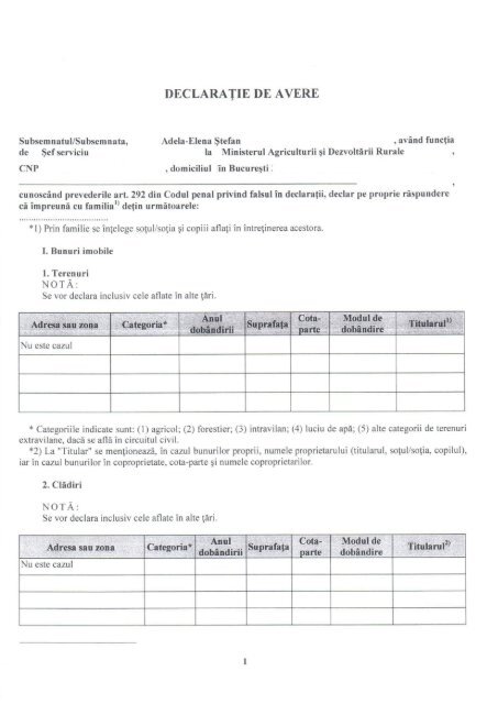 Stefan Adela Elena Ministerul Agriculturii Si Dezvoltarii Rurale