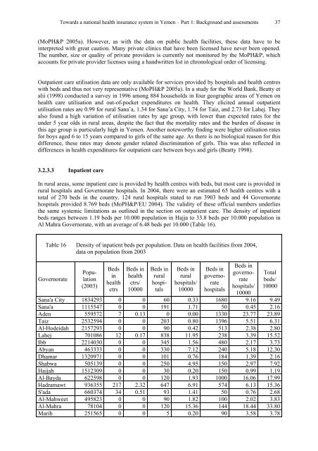 Towards a national health insurance system in ... - Detlef Schwefel