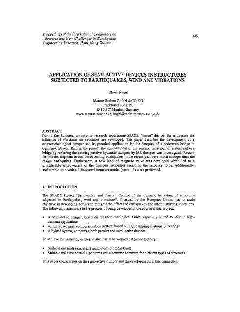 Earthquake Engineering Research - HKU Libraries - The University ...