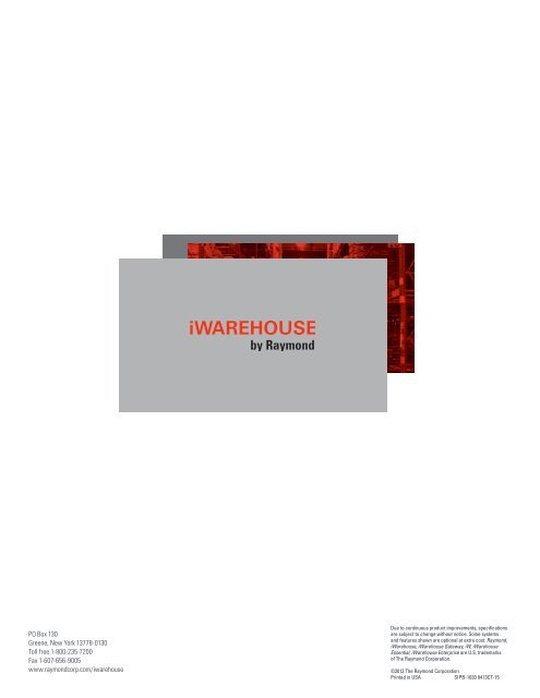 iWarehouseÂ® Brochure - Raymond Corporation