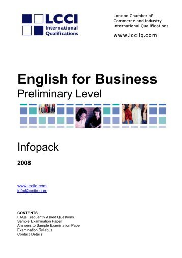 English for Business Preliminary Level - LCCI