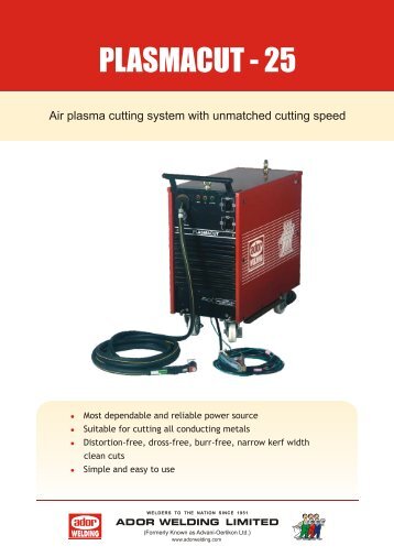 Final - Plasma cut 25 - Ador Welding Ltd