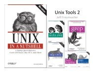 Unix Tools II - Jeff Freymueller