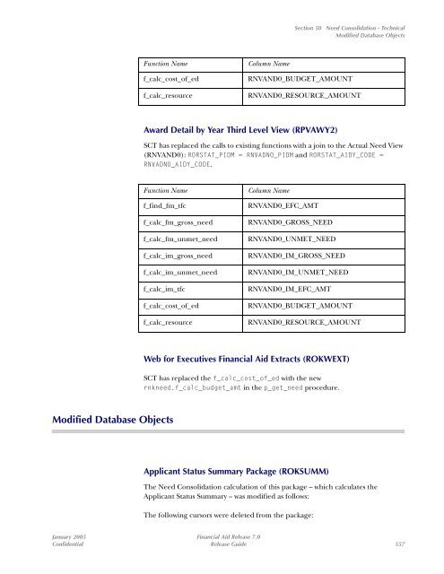 SCT Banner Financial Aid / Release Guide / 7.0