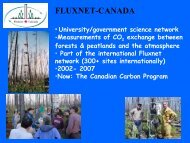 Brian Amiro - FluxNet-Canada - Drought Research Initiative