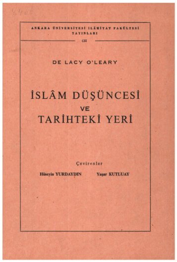 PDF Dosyası - Ankara Üniversitesi Kitaplar Veritabanı