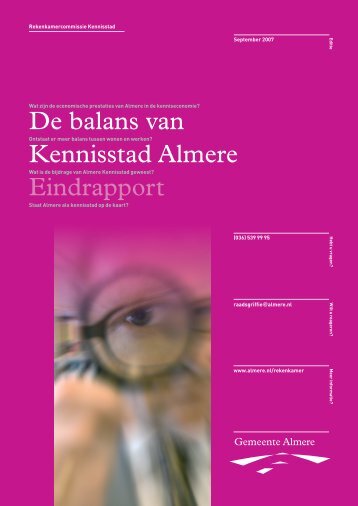 De balans van Kennisstad Almere Eindrapport - Gemeenteraad ...