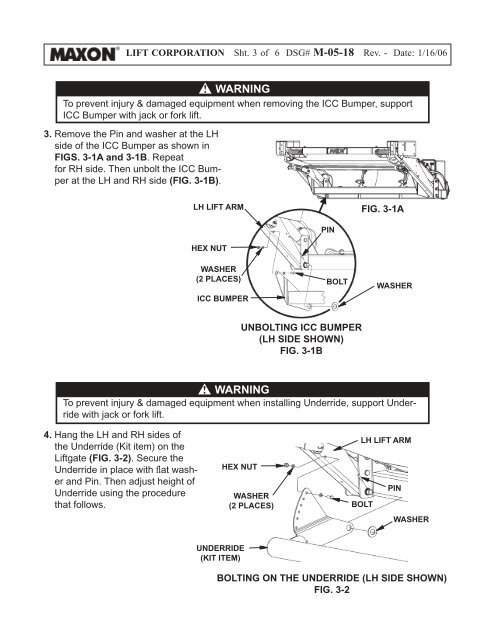 M-05-18 GPTLR 25/33 Underride Kit, 96" Wide (P/N ... - Maxon