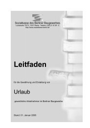 Leitfaden - Sozialkasse des Berliner Baugewerbes