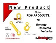 Crosby Â® ROV Shackles Product Information - SANGER METAL