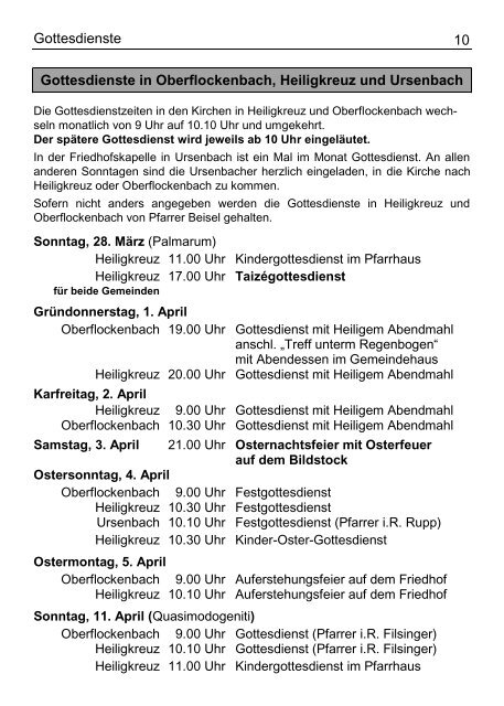 Evangelische Pfarrgemeinde Schriesheim -West - glockengruss.de