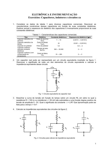 Capacitores, indutores e circuitos ca - DEMAR