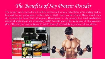 The Benefits of Soy Protein Powder