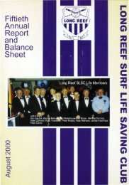 50th Annual Report - Season 1999-2000 - Long Reef Surf Life ...