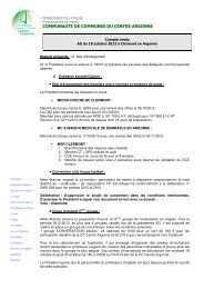 Compte-rendu du Conseil Communautaire du 18 ... - Centre-Argonne